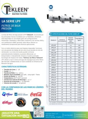 LPF Cut Sheet Spanish
